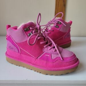 UGG Kids HIGHLAND Hi Heritage Pink Suede Boots Size 2